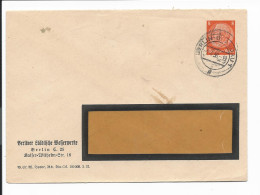 DR PU 131 B 4-06 - 8 Pf Hindenburg Med. Fenster-Umschlag Berliner Wasserwerke DV: 28b ... 100000. 3.37 Bedarfsverwendet - Private Postal Stationery