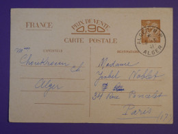 DF23  ALGERIE  BELLE CARTE ENTIER   1941 ALGER A PARIS  FRANCE ++ AFFRANCH.  PLAISANT - Storia Postale