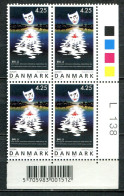 Dänemark Denmark Postfrisch/MNH Year 2003 - EUROPA CEPT, Poster Art, Theatre Control Block Of 4 - Neufs