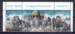 Ungarn 1995 - Landnahme (II), Nr. 4327 - 4329 Streifen, Gestempelt / Used - Used Stamps