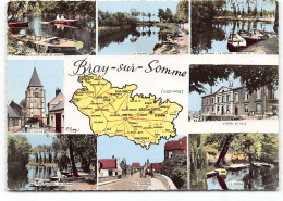 Bray Sur Somme. Carte Geographique. Multivues. .. Edit Cim  Postée 1970  - Bray Sur Somme