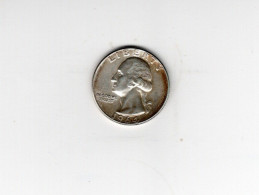 USA - Pièce 1/4 Dollar Washington Quarter Argent  1964 TTB/VF  KM.164 - 1932-1998: Washington