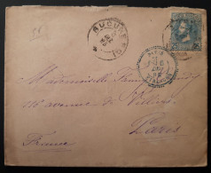 ROMÂNIA RUMÄNIEN. 1885. BRIEF MIT SELTENER UND SCHÖNER 25 BANI PORTO BUKAREST BUCURESTI-PARIS (FRANKREICH). - Storia Postale