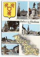 Solre Le Chateau. Multivues Blason. Edit Cim  Carte Geographique  - Solre Le Chateau