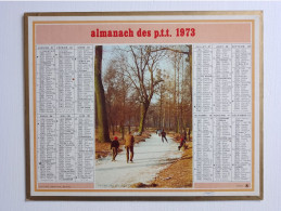 CALENDRIER 1973 ALMANACH DES POSTES TELEGRAPHES TELEPHONES PTT Patineurs Du Bois De Vincennes Patinage Sport - Grossformat : 1971-80