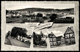 ÄLTERE POSTKARTE GRUSS AUS FREIENSEEN LAUBACH STEMPEL GRÜNBERG Fachwerkhaus Panorama Ansichtskarte AK Postcard Cpa - Laubach