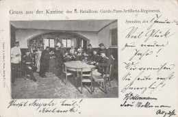 AK Spandau - Gruss Aus Der Kantine Des II. Bataillons Garde-Fuss-Artillerie-Regiment - 1903 (66689) - Spandau