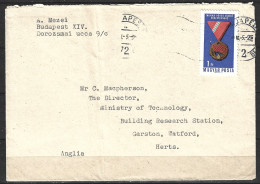 HONGRIE. N°1820 De 1966 Sur Enveloppe Ayant Circulé. Décoration. - Cartas & Documentos