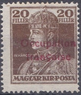 Arad Occupation Française En Hongrie Mi 27 * Roi Charles IV (K6) - Unused Stamps