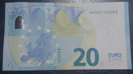 20 EURO S027E1 Serie SX Lagarde Italy Charge 05 Perfect UNC - 20 Euro