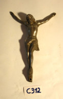 C312 Ancien Jésus En Métal - Objet De Dévotion - Religiöse Kunst