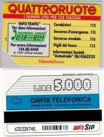 SCHEDA TELEFONICA USATA 310 QUATTRORUOTE 5 (745 - Openbaar Speciaal Over Herdenking