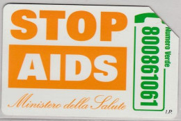 SCHEDA TELEFONICA USATA 323 STOP AIDS - Pubbliche Speciali O Commemorative