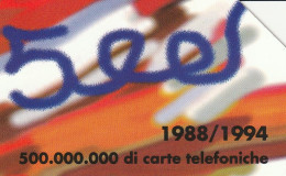 SCHEDA TELEFONICA USATA 380 500 MILIONI DI CARTE - Openbaar Speciaal Over Herdenking