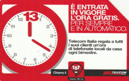 SCHEDA TELEFONICA USATA 40 ITALIA E L'ORA GRATIS - Öff. Gedenkausgaben