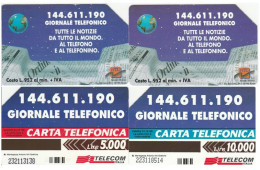 COPPIA SCHEDE TELEFONICHE USATE 411-2 GIORNALE TELEFONICO (138 - Openbaar Speciaal Over Herdenking