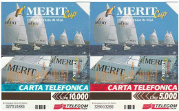 COPPIA SCHEDE TELEFONICHE USATE 431-2 MERIT CUP (650 - Public Special Or Commemorative