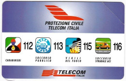 SCHEDA TELEFONICA NUOVA PRP 218 PROTEZIONE CIVILE - Private-Omaggi