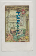 Mignonnette Double De Baptême. Jean Philippe Delvaux Clement. Namur 1980. Berceau, Cheminée, .... Signé Anton Pieck. - Nacimientos