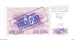 *bosnia 100.000 Dinars 1993 - Bosnië En Herzegovina