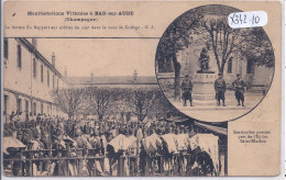 BAR-SUR-AUBE- REVOLTE DES VIGNERONS- 1911- LA LECTURE DU RAPPORT AUX SOLDATS DU 109 EME DANS LA COUR DU COLLEGE- - Bar-sur-Aube