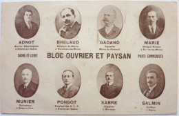 BLOC OUVRIER ET PAYSAN - PARTI COMMUNISTE DE SAÔNE Et LOIRE - Partidos Politicos & Elecciones