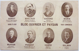 BLOC OUVRIER ET PAYSAN - PARTI COMMUNISTE DE SAÔNE Et LOIRE - Partiti Politici & Elezioni