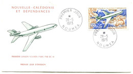 Nouvelle-Caledonie : FDC 1er Jour - 1ere Liaison Nouméa-¨Paris Par DC10 - Covers & Documents