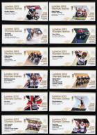 2012 Great Britain British Gold Medal Winners Of Summer Olympic Games In London Set (self Adhesive) - Zomer 2012: Londen