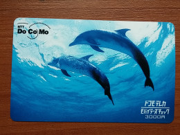 T-428 - JAPAN, Japon, Nipon, Carte Prepayee, Prepaid, Animal Dolphine, Dauphine - Fish