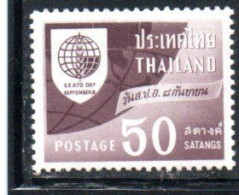 THAILANDE THAILAND TAILANDIA SIAM 1960 SEATO DAY GLOBE 50s  MLH - Thailand