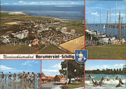 42166142 Horumersiel Hafen Strand Fliegeraufnahme Horumersiel - Wangerland