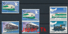 JAPANI Mi. Nr. 1515-1516, 1533-1534 Eröffnung Der „Joetsu-Shinkansen“-Eisenbahnlinie- MNH - Ongebruikt