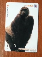 T-428 - JAPAN, Japon, Nipon, Carte Prepayee, Prepaid, Animal, Monkey Gorilla, Gorila - Other & Unclassified