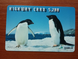 T-428 - JAPAN, Japon, Nipon, Carte Prepayee, Prepaid, Animal, Penguin - Otros & Sin Clasificación