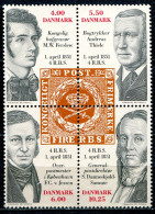 Dänemark Denmark Postfrisch/MNH Year 2001 - Stamps On Stamps, Printers And Postmasters, Se-tenant Block - Nuevos