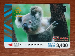 T-428-2 - JAPAN, Japon, Nipon, Carte Prepayee, Prepaid, Animal, Bear, Ours - Sonstige & Ohne Zuordnung