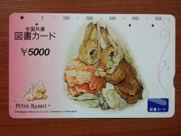 T-429 - JAPAN, Japon, Nipon, Carte Prepayee, Prepaid, Animal, Rabbit, Lapin - Konijnen