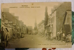 56 Morbihan Rohan Pleugriffet Le Remouleur Entrée Du Bourg Route De Josselin Rare - Rohan