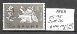 Brunei 1963 - Michel 95,Scott 100,MH (very Light Hinge) - Brunei (1984-...)