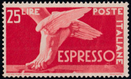 ITALY ITALIA REPUBBLICA 1947 ESPRESSO 25 LIRE (Sass. 28) NUOVO INTEGRO OFFERTA! - Paquetes En Consigna