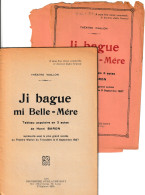 Théâtre Wallon -Livret " Ji Bague Mi Belle-Mère " Tableau Populaire De Henri BARON   - 1927  (B361) - Teatro