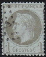 France  .  Y&T   .     25      .   O      .    Oblitéré - 1863-1870 Napoléon III Lauré
