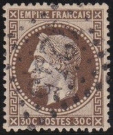 France  .  Y&T   .     30      .   O      .    Oblitéré - 1863-1870 Napoléon III Con Laureles