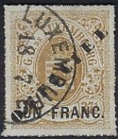 Luxembourg -Luxemburg - Timbres  - Armoire  1878    1Fr. / 37,5C.   °   Michel 9 II A     Certifié    VC. 150,- - 1859-1880 Armoiries
