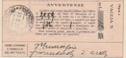 RICEVUTA VAGLIA POSTALE 1932  (336A - Vaglia Postale