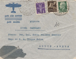 LETTERA 1940 POSTA AEREA LIRE 1+0,5+0,25 (305A - Storia Postale (Posta Aerea)