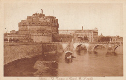 CARTOLINA PRIMI 900 ROMA IL TEVERE A CASTEL S.ANGELO (207A - Castel Sant'Angelo