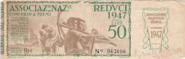 BIGLIETTO LOTTERIA ASS.NE NAZ.LE REDUCI 1947 (5A - Billetes De Lotería