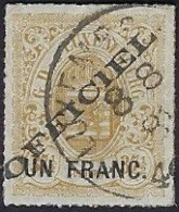 Luxembourg -Luxemburg - Timbres  - Armoire  1875    1Fr./37,5 C.   ° Officiel     Michel 9 IA    VC.  35,- - 1859-1880 Stemmi